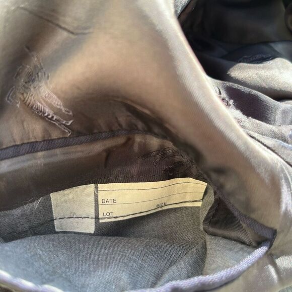 Burberry Suit Jacket Blazer Size 42R Mens Navy Blue Wool Single Vent 2 Button - Picture 15 of 15